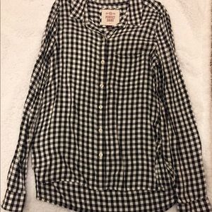 NWOT Black & White Checkered Button Down